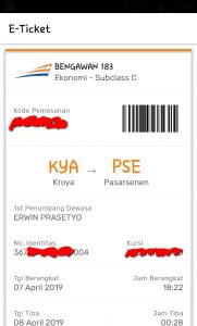 Pembatalan tiket KA melalui aplikasi KAI Access